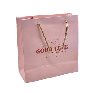 Custom Logo Recycled Art Paper Luxury Boutique Shopping <b>Bag</b> with Digital Printing and Handle - Product Image 5