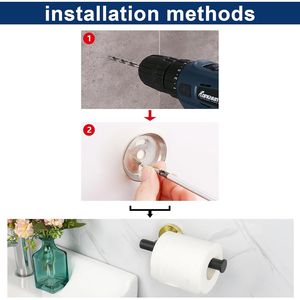 Portarotolo da Parete in Acciaio Inox SUS304 Premium Antiruggine per Bagno e Cucina, Porta Carta Igienica Singolo di Alta Qualità - Product Image 5