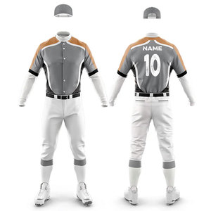 Low MOQ High Quality Uniform Men's Sports Clothing Multi Color Printed Jersey with Pants Customized Youth Sizes Baseball Suit - Product Image 1