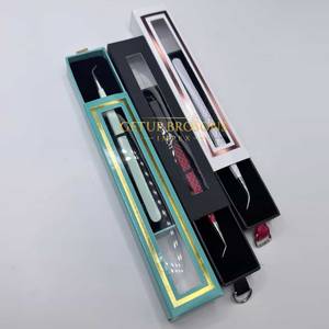 Juego de Pinzas Profesionales para Extensión de Pestañas de 45 Grados, Rojas/Verdes, Antideslizantes, de Acero Inoxidable, Pinzas para Volumen de Pestañas de 10 mm con Punta Suave - Product Image 2