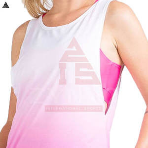 Tops Deportivos de Primera Calidad al por Mayor para Mujer, Tops Transpirables de Secado Rápido, Tops Deportivos de Algodón y Poliéster con Colores Personalizados - Product Image 4