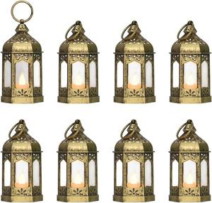 โคมไฟ LED วินเทจสำหรับรอมฎอน อีดมูบารัค โคมไฟโลหะแขวนตกแต่งบ้านสไตล์อิสลาม ของขวัญสำหรับเทศกาลอาหรับ - Product Image 1