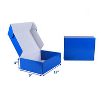 Caja de Regalo Plegable Personalizada Reciclable Azul Marino con Cierre Magnético y Cinta para Joyería y Embalaje de Lujo