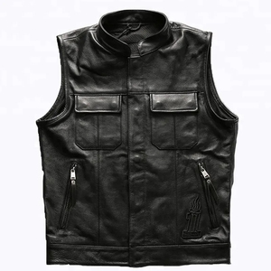 Ropa de Moda para Hombre, Chaleco de Cuero de Diseño Personalizado, Chaleco de Cuero Transpirable Hecho en Pakistán, Precio Económico al por Mayor - Product Image 5