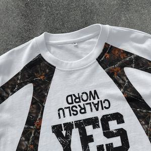 Nouveaux T-shirts Camouflage de Haute Qualité en Coton à Col Rond Imprimé, Coupe Ample et Épaules Tombantes, Grammage Lourd - Product Image 3