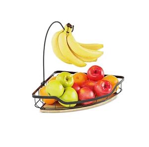 Canasta para Frutas de 2 Niveles, Soporte para Plátanos, Organizador de Frutas para Encimera de Cocina, Almacenamiento de Verduras de Alambre Metálico - Product Image 4