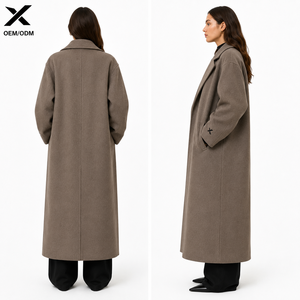 Abrigo de lana extragrande estilo boyfriend para mujer |   Abrigo Largo Premium para Invierno |   Fabricante de Abrigos de Mezcla de Lana Personalizados OEM ODM |   OEM de Moda - Product Image 2