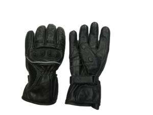 Gants de vélo pour homme en cuir noir, à doigts entiers, avec fermeture à boucle, imperméables, pour la conduite hivernale - Product Image 5