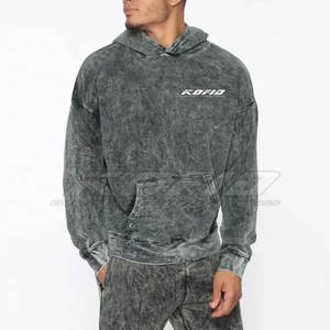 ชุดวอร์มล้างกรดสำหรับผู้ชายชุดกีฬาลำลองแนวสตรีทมีฮู้ดเสื้อสวมหัวมีฮู้ดเสื้อวอร์มแฟชั่น - Product Image 2