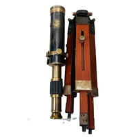 Télescope en laiton noir finition antique avec support en bois de style antique, télescopes artisanaux à vendre par les exportateurs