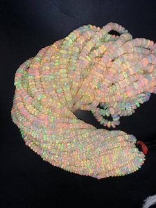 Cuentas de ópalo etíope de 16 pulgadas de calidad AAA, cuentas de ópalo de fuego de 3,5-5mm, piedras preciosas naturales - Product Image 2