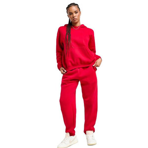 Prix abordable : Ensemble de survêtement oversize pour femme en molleton polyester/coton, respirant et épais, avec pantalon de survêtement ample - Product Image 4