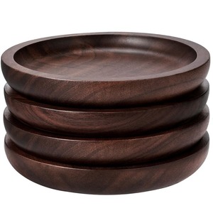Collection de sous-verres rustiques en bois naturel durable de style vintage, options personnalisables pour verres à café, thé, vin, maison - Product Image 4