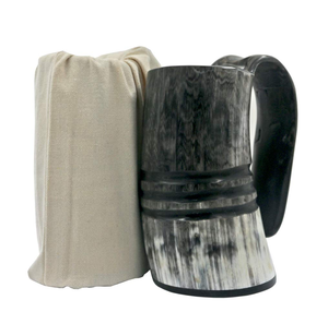 Auténtica Taza de Cuerno de Búfalo Personalizada, Taza de Cerveza Aislada y Duradera, Elegante Taza de Cuerno de Buey Hecha a Mano - Product Image 5