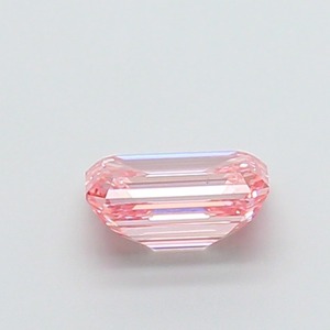 Diamant rose vif fantaisie taille émeraude de 0,99 carat, cultivé en laboratoire CVD, clarté VS1, polissage excellent, pierre précieuse non montée pour la création de bijoux - Product Image 3