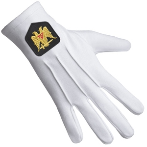 Gants en coton de qualité supérieure pour le Rite écossais du 32e degré - Product Image 3