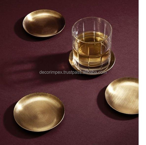 Aluminium <b>coaster</b> set with Holder Round Shape Customized Size Cup <b>Glass</b> <b>Coaster</b> At Lowest Price - Product Image 3