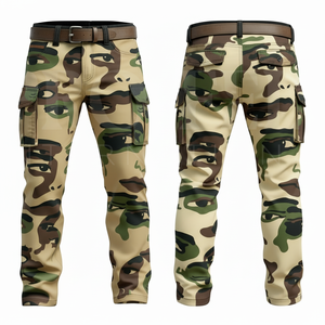 Stretchy Cotton Camouflage Cargo Pants Multi Pocket Outdoor Work <b>Trousers</b> Casual Utility Comfortable Slim Fit Customized Pants - Product Image 5