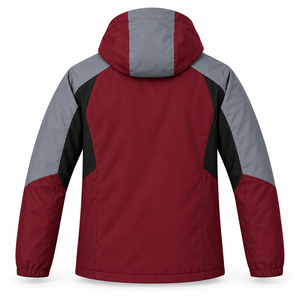 Veste softshell d'hiver pour homme, randonnée en plein air, capuche réglable, fermeture éclair intégrale, poches zippées, couleurs contrastées, logo d'entreprise personnalisé, texte, camping - Product Image 3