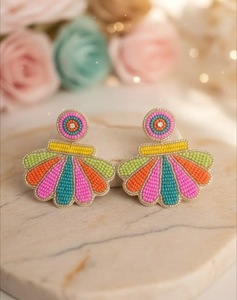Pendientes Colgantes de Concha con Perlas, Pendientes de Plata con Perlas de Imitación, Joyería Floral Costera para Mujer - Product Image 3