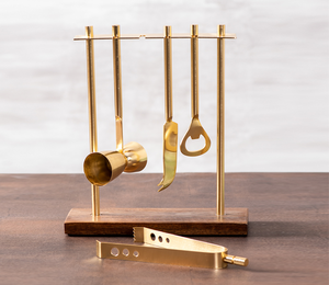 Ensemble d'outils de bar en laiton doré de luxe, finition dorée élégante, parfait pour les bars, accessoires de bar élégants au prix le plus bas - Product Image 6