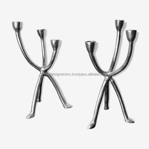 Bougeoir en métal argenté en fonte d'aluminium Ins Style Multi-Designs pour la maison jardin décoration mariages événements parfait pot à bougie - Product Image 2