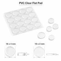 Bouchons de protection plats en PVC transparent pour armoires, réduction du bruit, protection de surface, 19x2mm