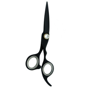 Premium German Stainless Steel Professional Salon <b>Barber</b> Scissors Sharp <b>Blade</b> Tip Right-Handed High Quality Black Finger Rest - Product Image 5