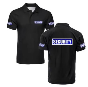 เสื้อโปโลยูนิเซ็กซ์สีดำ ผ้าโพลีเอสเตอร์ สำหรับเจ้าหน้าที่รักษาความปลอดภัย ใส่ได้ทุกฤดู มีโลโก้สีเหลืองที่หลังและแขนเสื้อ พร้อมระบบตรวจจับเข็ม - Product Image 4