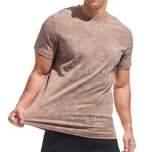 Camiseta Casual de Primera Calidad a Precio Económico para Hombre, Camiseta con Lavado Ácido, Precio al por Mayor OEM, Camiseta con Lavado Ácido para Hombre, Transpirable y Cómoda - Product Image 4