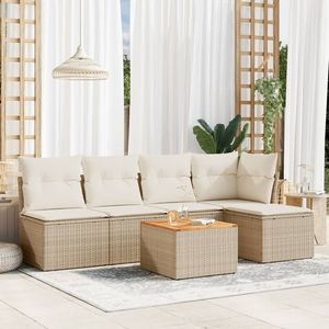 Ensemble de canapés de jardin beige et blanc crème - Product Image 1