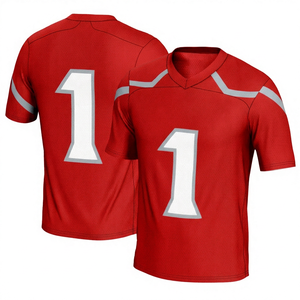 Nouvelle arrivée, maillot de football américain personnalisé, col en V, uniforme d'équipe, vêtements de sport de performance, maillot de jeu, OEM ODM, 100% polyester - Product Image 4