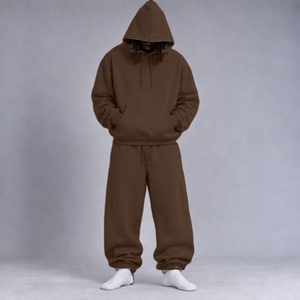 Ensemble de survêtement surdimensionné personnalisé pour homme, imprimé haute densité, en molleton de coton, sweat-shirt et pantalon de jogging, streetwear, fabricant en gros - Product Image 4
