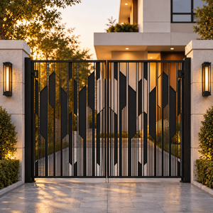 Modern Double-Lef Iron Gate Hot Dip Galvanized Rust-Resistant Durable & Easy Assembly - Product Image 3