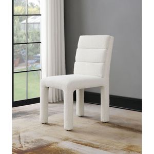 Set di 2 Sedie Laterali Hettie in Bouclé Beige per Arredamento Soggiorno - Product Image 1