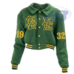 Chi Eta Phi Sorority Varsity <b>Jacket</b> Stylish Regular Stand Embroidered Logo Sorority Apparel CEPhi Sorority Custom Logo - Product Image 1