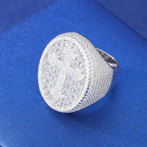 Men's White Gold Diamond Ring Hip Hop <b>Style</b> Tiger <b>Head</b> Design G Color Natural Diamonds Everyday Wear - Product Image 1