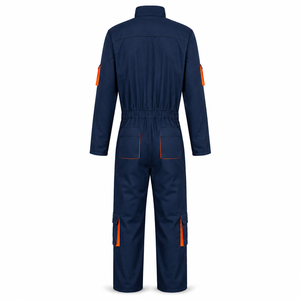 Combinaison industrielle directe usine, couleur contrastée, multi-poches, respirante, en polycoton pour hommes, pour mécaniciens, ateliers et travaux de construction - Product Image 3