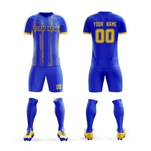 Custom Panther <b>Blue</b> Digital Print Breathable Summer Short Sleeve Soccer Uniform Jersey for Men - Product Image 6