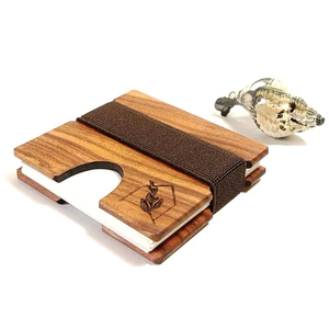 Tarjetero de Madera Hecho a Mano |   Soporte para Tarjetas de Madera Maciza Ecológico |   Organizador de Escritorio - Product Image 1