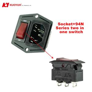 Enchufe con Interruptor Dos en Uno Serie KUOYUH 94N, 15 Amp/20 Amp, Uso Industrial y Doméstico, Plástico - Product Image 4