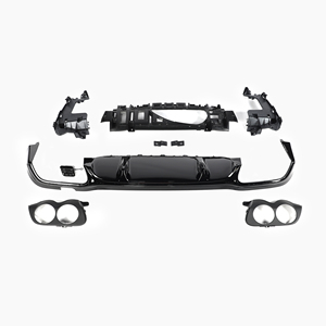 Diffuseur arrière ABS noir à quatre sorties pour Mercedes Benz <span class=keywords><strong>Classe</strong></span> <span class=keywords><strong>E</strong></span> E53 W213 2017 2022 - Product Image 1