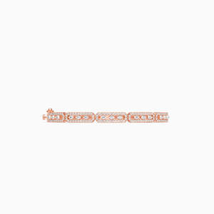 JEWELLERY PLANET Pulsera Unisex Clásica con Pavé de Diamantes Cultivados en Laboratorio de 0.28 Ct, Certificados por IGI, Chapada en Oro de 18K, Oro Amarillo y Blanco de 9K - Product Image 4