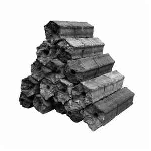 Carbón de briquetas hexagonales de aserrín tipo B para barbacoa casera, embalaje estándar de exportación, caja de 12 kg - Product Image 1