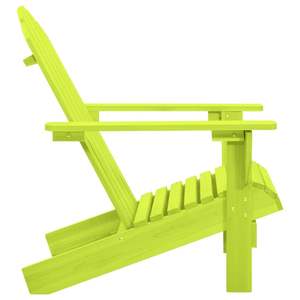Silla de Jardín Ergonómica Grande en Madera de Abeto Sólido Color Verde - Product Image 3