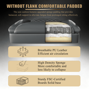 Sedia da Ufficio Ergonomica per Gaming con Supporto Lombare Gonfiabile, Comoda Sedia da Computer Larga con Poggiapiedi Collegato - Product Image 4