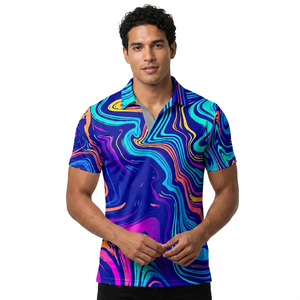 Chemise à manches courtes pour homme, unie, décontractée, respirante, en coton et lin, tricotée, coupe classique, style vintage - Product Image 2