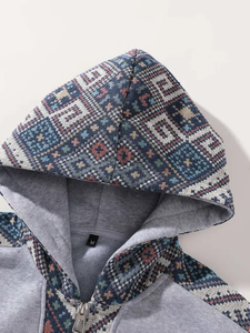 Ensemble 2 pièces pour homme, survêtement vintage en molleton bouclette surdimensionné, imprimé sérigraphié, coupe évasée, délavé à l'acide, 100% coton - Product Image 3