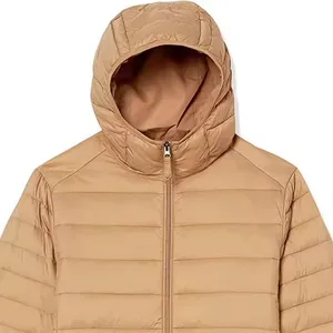 Chaqueta Acolchada con Capucha para Hombre, Color Sólido, Cierre de Cremallera, Estilo Casual, Resistente al Viento, Relleno de Poliéster, para Otoño - Product Image 3