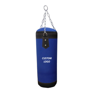 Blue Stripe Synthetic Leather Heavy Punching <b>Bag</b> Tear Resistant Thick Filled Core Hanging Gym <b>Training</b> Punching <b>Bags</b> - Product Image 1